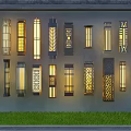 Various Stylish Wall Lamps With Traditional Patterns Geometric Designs And Warm Illumination