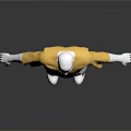 White Mannequin Wearing Yellow Top With White Belt And White Pants