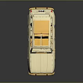 Cream And Yellow Vintage Car With Retro Roof Rack White Wheels And Classic Design