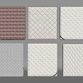 Square Shaped Decorative Panels With Different Colors And Textures For Interior Design 3d model