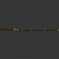 Traditional Sword With Blue Blade Brown Scabbard And Golden Accents On Dark Background