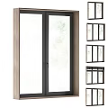 Stylish Casement Windows With Black Metal Frame Double Glazing Modern Interior Design