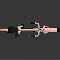 Copper Colored Bicycle With Modern Minimalist Frame Black Seat And Handlebars On Gray Background