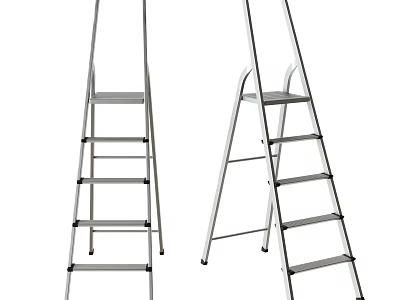 Sturdy Foldable Household Ladders With Step Design And Portable Durable Frame 3d model
