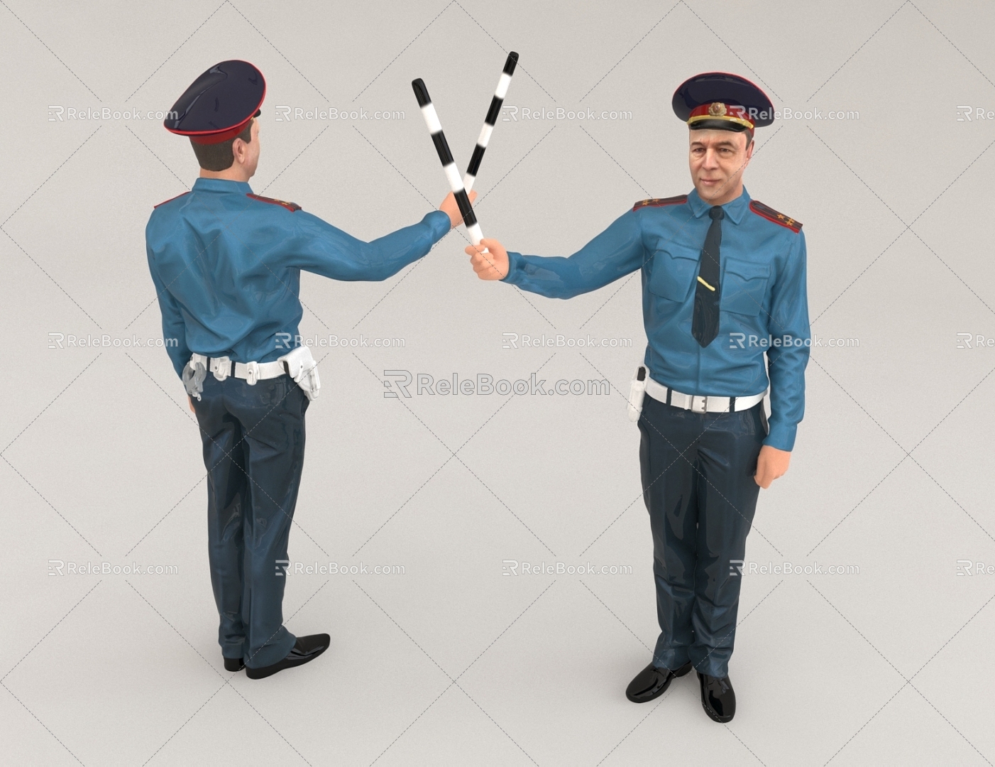 Military Police Figures Traffic Police 3d model