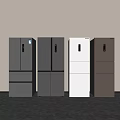 Sleek Multi Door Refrigerators and Freezers in Silver White Gray Brown Colors