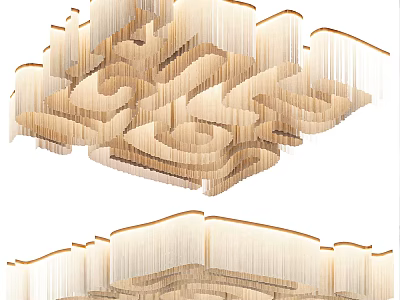 Layered Modern Artistic Chandelier With Unique Design For Home Interior Decor 3d model