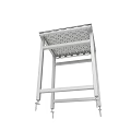 Sturdy Industrial Workbench With Textured Metal Top And Mobile Base With Wheels