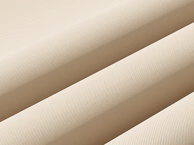 High Quality Beige Striped Clothing Fabric Rolled with Soft Textured Weave 3d model