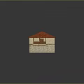Traditional Two Story House with Red Tiled Roof Beige Walls And Wooden Doors