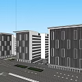 Modern Office Building Exterior With Contemporary Design And Large Glass Windows
