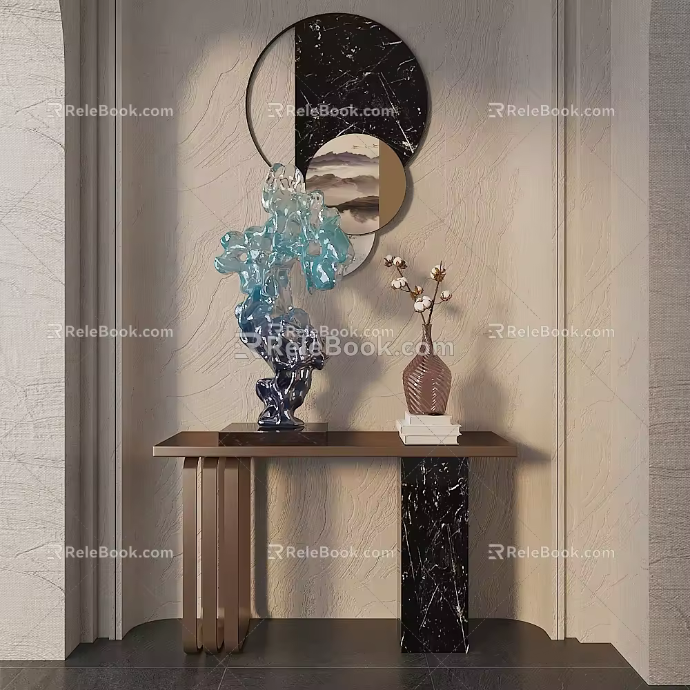 Duanjing Table Porch Side Cabinet 3d model