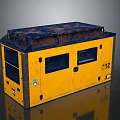 Yellow Industrial Computer Unit With 202 Label Dark Top Ventilation And Doors