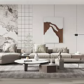 Modern Sofa Coffee Table Combination Sofa Coffee Table 3d model
