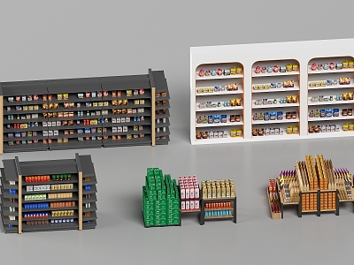 Modern Supermarket Snack House Shelf Supermarket Shelf model