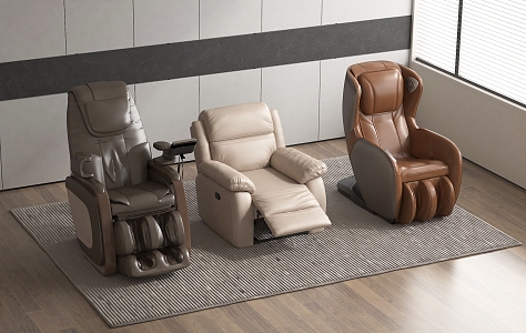 Leisure massage chair massage leather chair 3d model