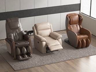 Leisure massage chair massage leather chair 3d model