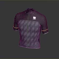 Black and Blue Short Sleeve Athletic Jersey With Zipper Front Mesh Panel And Logo Detail