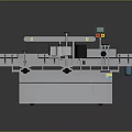 Modern lathe machine tool lathe machining turning 3d model