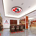 Tobacco and Liquor Store Interior With Display Shelves Counter And Organized Products