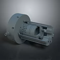 Gray Metal Mechanical Equipment With Holes And Cylindrical Precision Industrial Components