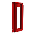 Red Door Frame With Rectangular Opening And Sturdy Practical Design For Home Use 3d model
