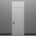 Modern White Hinged Door For Home Interior With Sleek Design And Black Handle