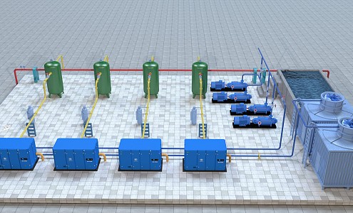 modern industrial equipment 3d model