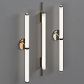 Modern Metal Wall Lamps with Long Strip Design in Gold and Silver Finish