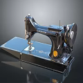 JINFENG Classic Sewing Machine With Black Metal Body And Reflective Platform