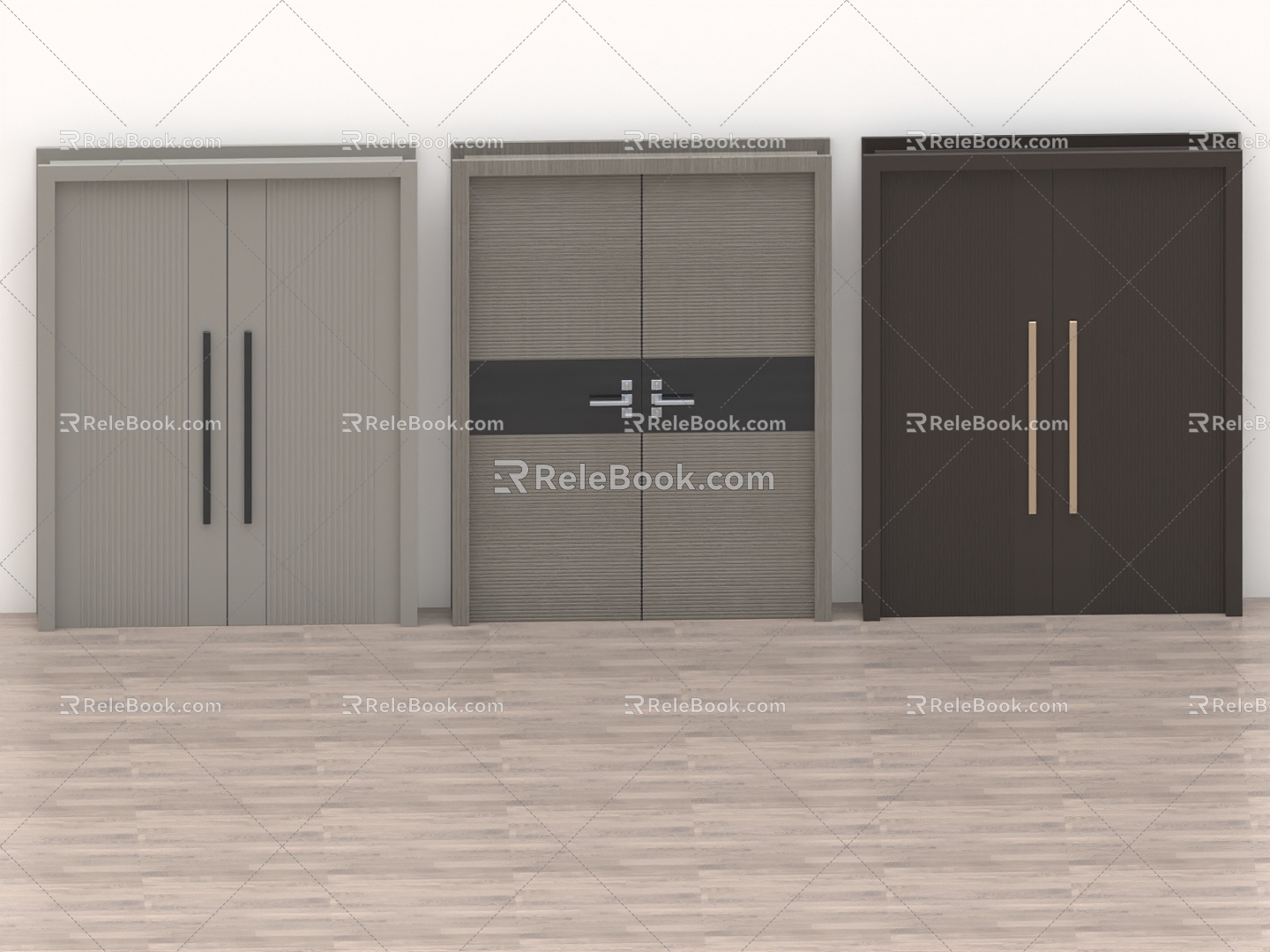 Wooden door security door glass door room door meeting room door password door paint door single door double door 3d model