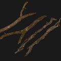 Natural Rustic Stone Wood Decor With Organic Branches And Textured Surfaces