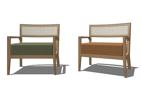 Modern Single Sofa Outdoor Leisure Chair 3d model