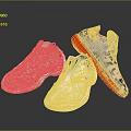 White Sports Shoes With Red Soles Breathable Design Modern Style And Hollow Structure