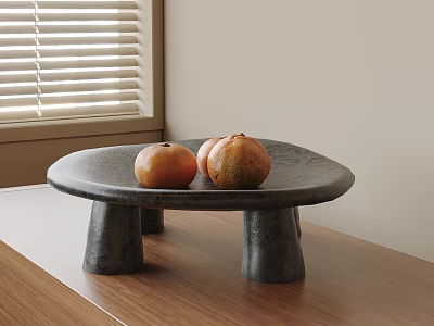 Fruits On Unique Tray In Cozy Indoor Setting 3d model