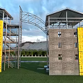 Industrial Equipment Metal Structure Staircase With Glass Curtain Wall In Industrial Facility Design