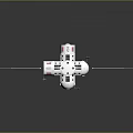 Space Station Equipment Structure With Connected Modules And Solar Panels