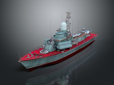 Modern Warship Ship Warship 3d model