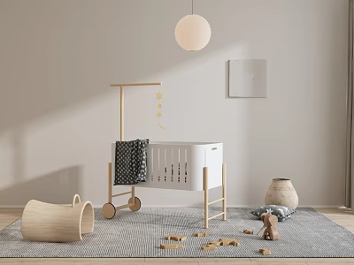 Modern Dressing Table With Mirror Drawer Storage And Bedroom Decorative Lamp 3d model