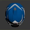 Blue And White Racing Helmet With Schib Logo Streamlined Design For Sports Use