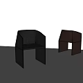 Stylish Modern Dining Chairs in Black and Brown with Simple Design for Home