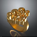 Elegant Golden Ring With Intricate LOVE Lettering Stylish Fashion Accessory Design