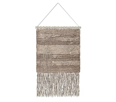 Macrame Wall Hanging With Woven Texture Fringe And Neutral Tones Home Decor 3d model
