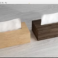Wooden Tissue Boxes Two Different Colors Light And Dark For Home Daily Use