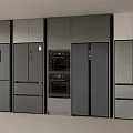 Modern Kitchen Built-in Refrigerators And Freezers With Sleek Integrated Cabinet Design