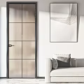 Modern Hinged Doors In Various Styles For Living Room Interior Design 3d model