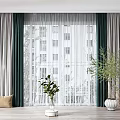Modern Curtains 3d model