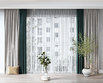 Modern Curtains 3d model