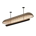 Elegant Modern Pendant Light With Fabric Shade And Metal Frame Design