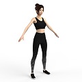 Sports girl woman figure person character tpose yoga clothes yoga sportswear clothing 3d model